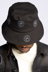 SEWN TOGETHER BUCKET HAT (JET BLACK)
