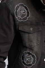SEWN TOGETHER DENIM JACKET (BLACK WASH)