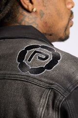 SEWN TOGETHER DENIM JACKET (BLACK WASH)