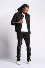 "WITHDRAWN" STACK DENIM (BLACK)