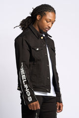 "METAMORPHOSIS" DENIM JACKET (BLACK)