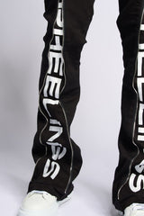 "WITHDRAWN" STACK DENIM (BLACK)