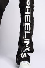 "WITHDRAWN" STACK DENIM (BLACK)