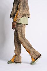 "WITHDRAWN" STACK DENIM (BROWN)