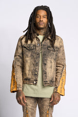 "METAMORPHOSIS" DENIM JACKET (BROWN)