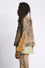 "METAMORPHOSIS" DENIM JACKET (BROWN)