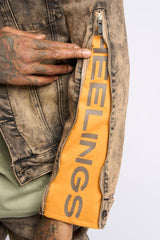 "METAMORPHOSIS" DENIM JACKET (BROWN)