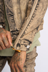 "METAMORPHOSIS" DENIM JACKET (BROWN)