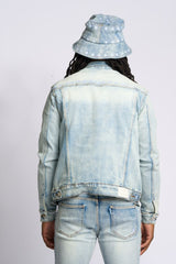 "BE THE LIGHT" DENIM JACKET (LIGHT BLUE)