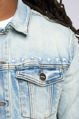 "BE THE LIGHT" DENIM JACKET (LIGHT BLUE)