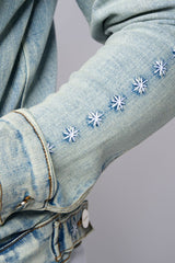 "BE THE LIGHT" DENIM JACKET (LIGHT BLUE)