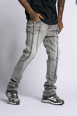 "DALI' STACKED DENIM (GREY)