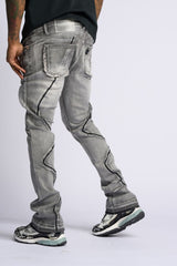 "DALI' STACKED DENIM (GREY)