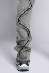 "DALI' STACKED DENIM (GREY)