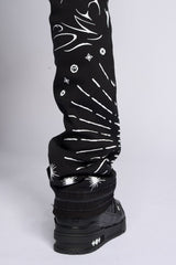 "SACRED" STACK JEANS (Black)