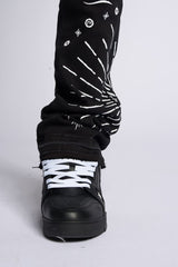 "SACRED" STACK JEANS (Black)