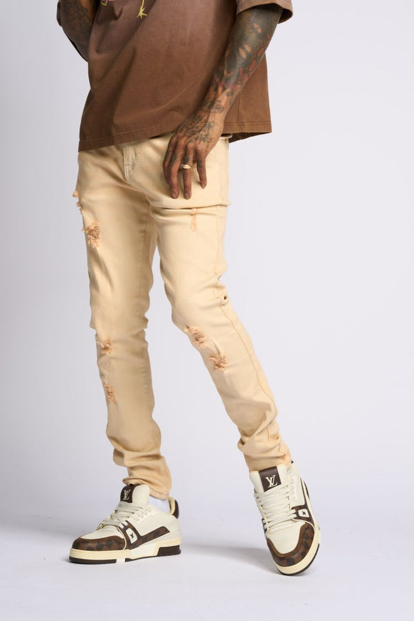 AMBITION SKINNY DENIM (LIGHT BLUE CREAM)