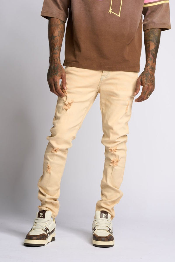 AMBITION SKINNY DENIM (LIGHT BLUE CREAM)