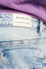 "JOURNEY TO GREATNESS" STACKED CARGO DENIM (LIGHT BLUE)