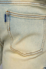 "GRAVATUS" STACK CARGO DENIM (SAND/LIGHT BLUE)