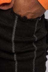 "DALI' STACKED DENIM (JET BLACK)