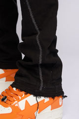 "DALI' STACKED DENIM (JET BLACK)