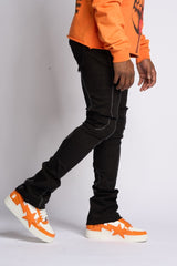 "DALI' STACKED DENIM (JET BLACK)