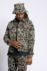 "LÜKS" DENIM JACKET (JET BLACK)