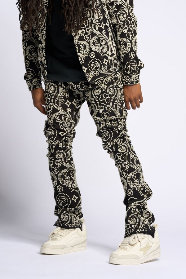 "OPERA" STACK DENIM (JET BLACK)