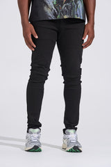 "BLACK LABEL CLEAN SKINNY" SKINNY DENIM (JET BLACK)