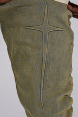 "ARISE" STACK DENIM (SAND WASH)